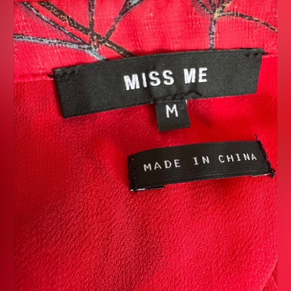 Miss Me Womens Red Floral Boho Sleeveless Dress size Medium - Picture 5 of 5